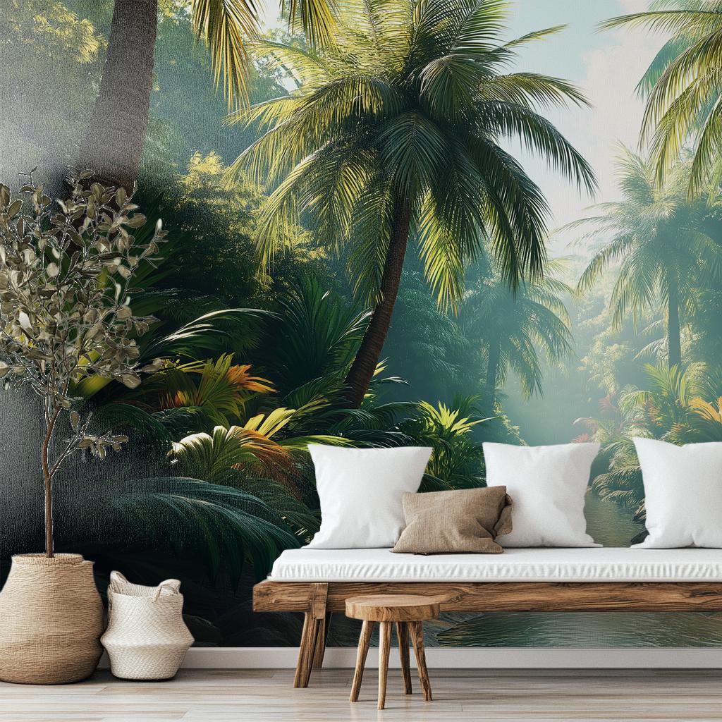 3D Printing Heat Resistant Material - Customized size wallpaper, rainforest plant landscape