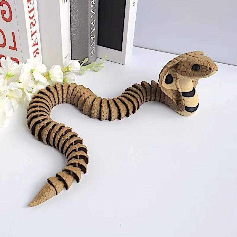 3D Printing Mockup - 2027**3D Printed King Cobra Statue Realistic