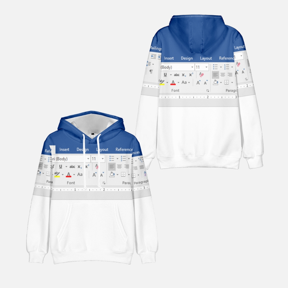 3D Printing Software - 3D Casual Excel Hoodie for Men