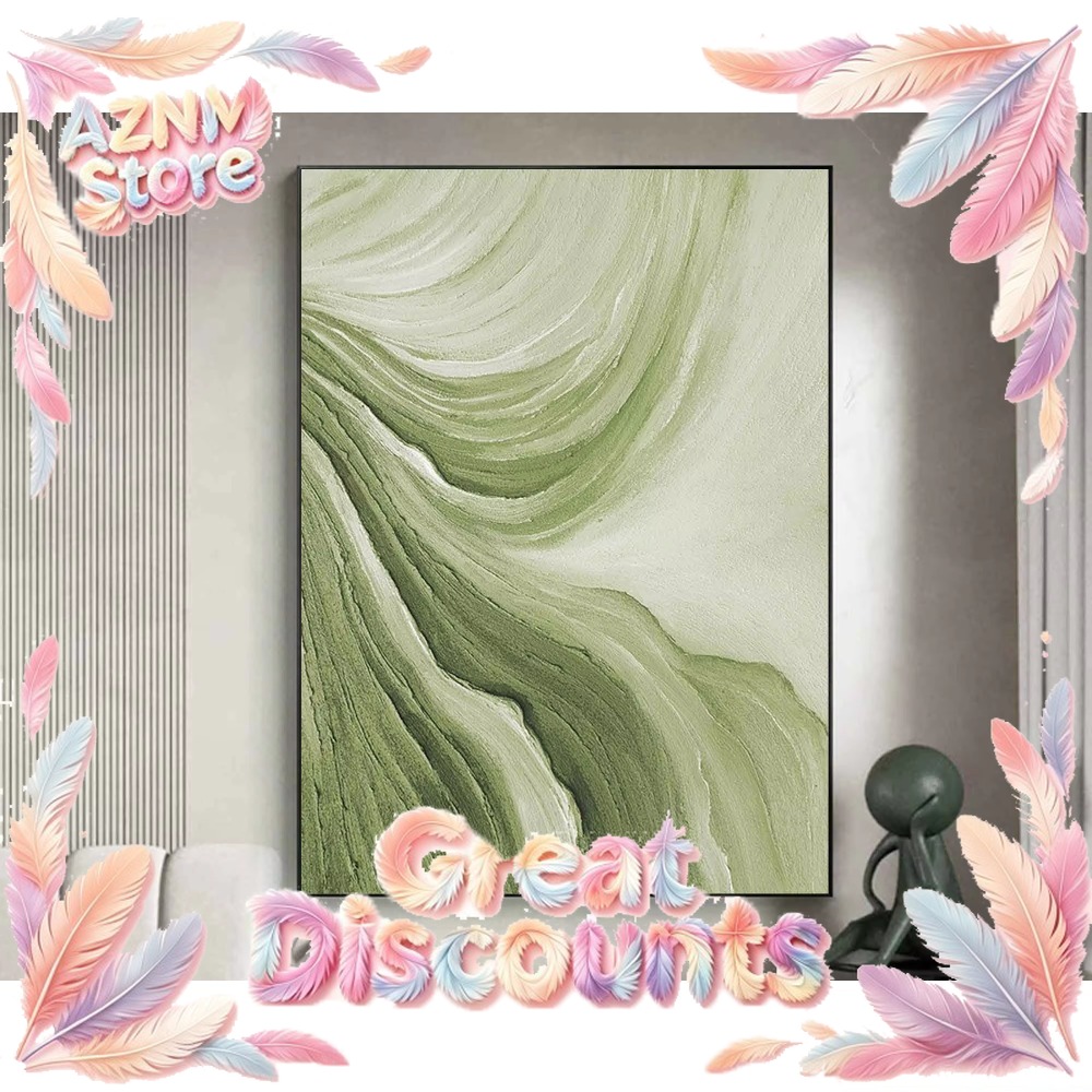 Gold Green Minimalist Abstract - 3D Printing Room review and price