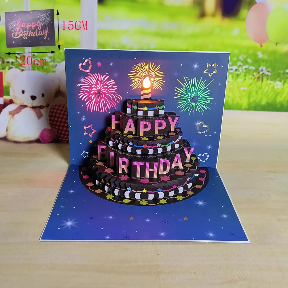 1pcHappy Birthday Card Firewor - 3D Printing Card review and price