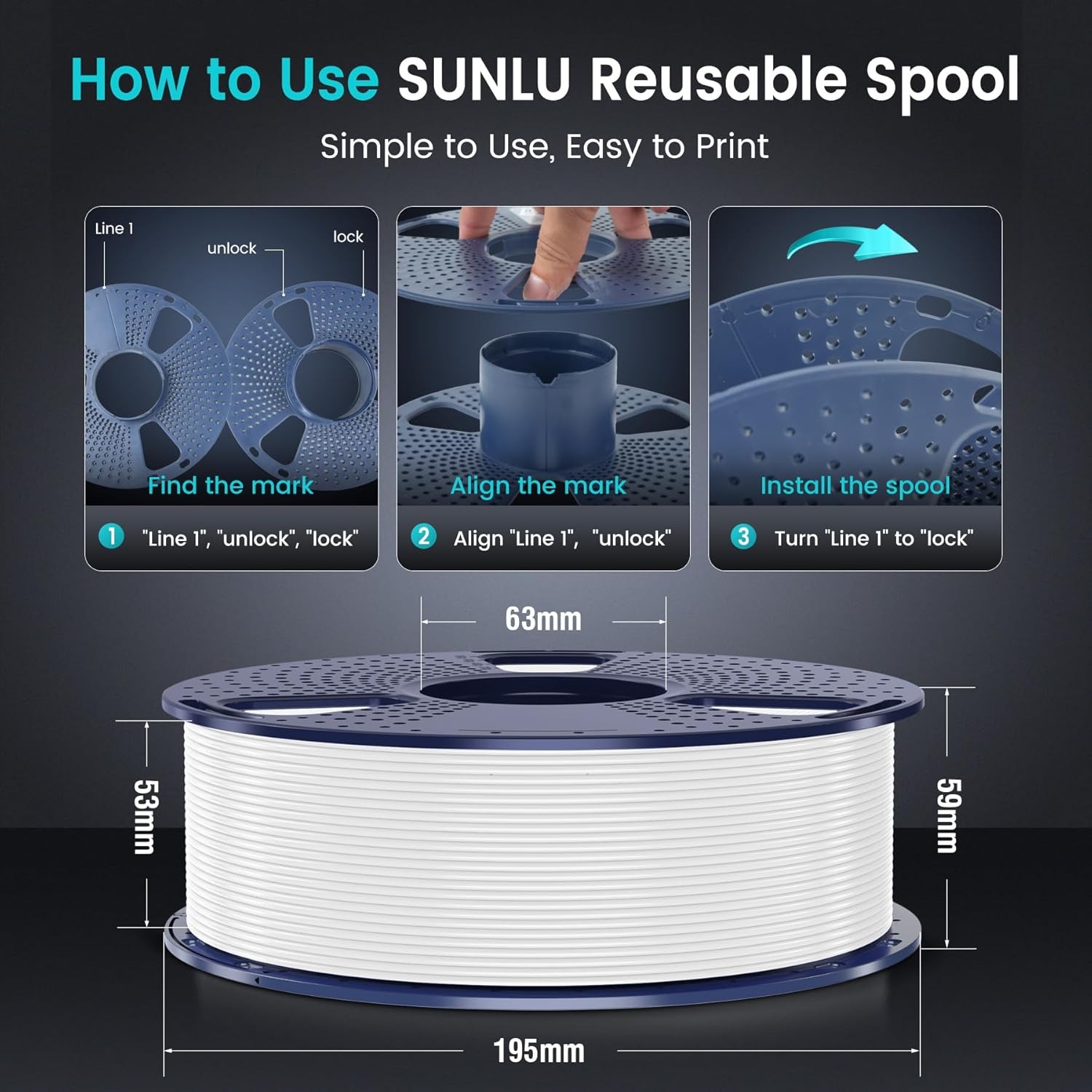 SUNLU 2KG PLA/PETG/PLA PLUS Fi - 3D Printing Nylon Filament review and price