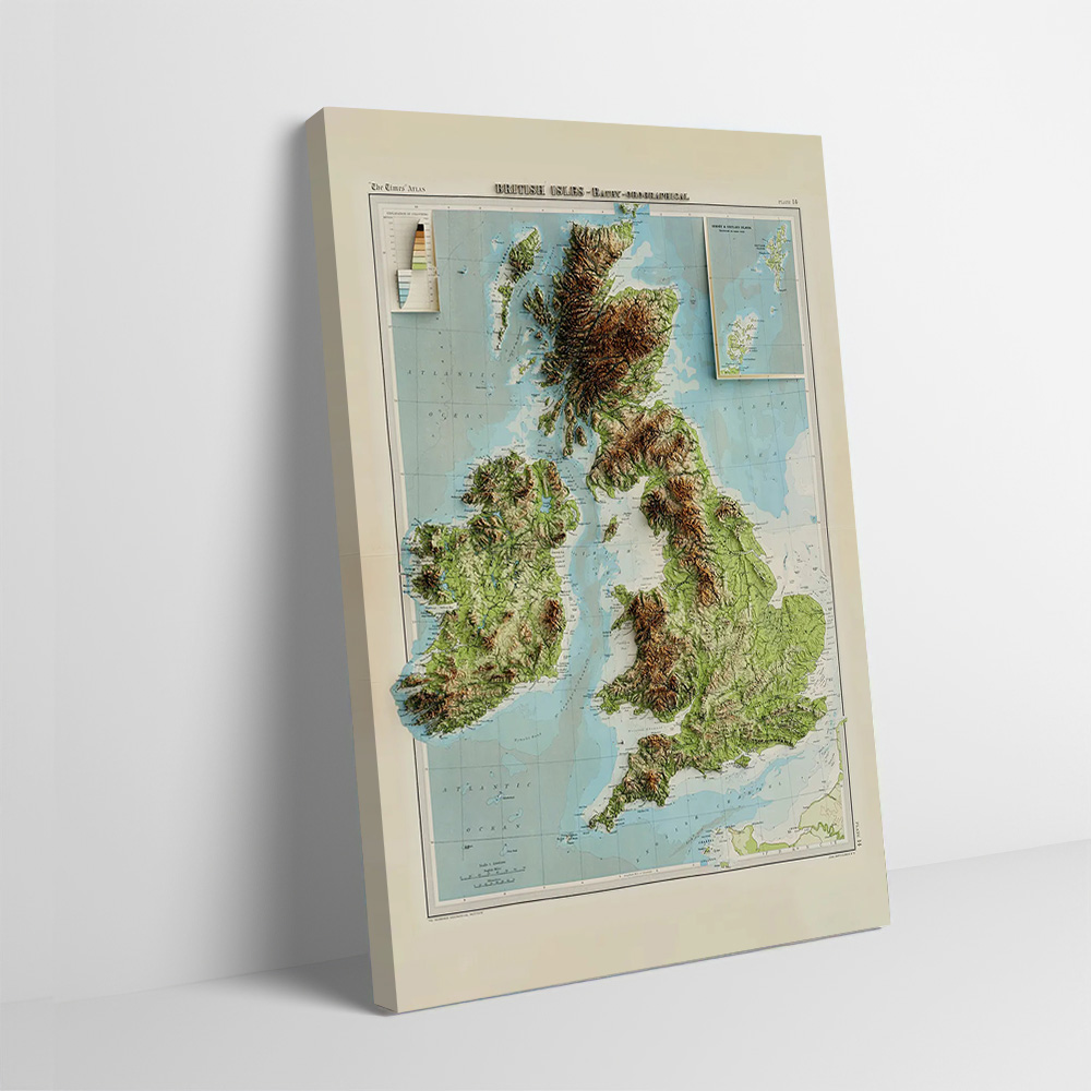 3D Relief Map of 1922 British  - 3D Printing Room review and price