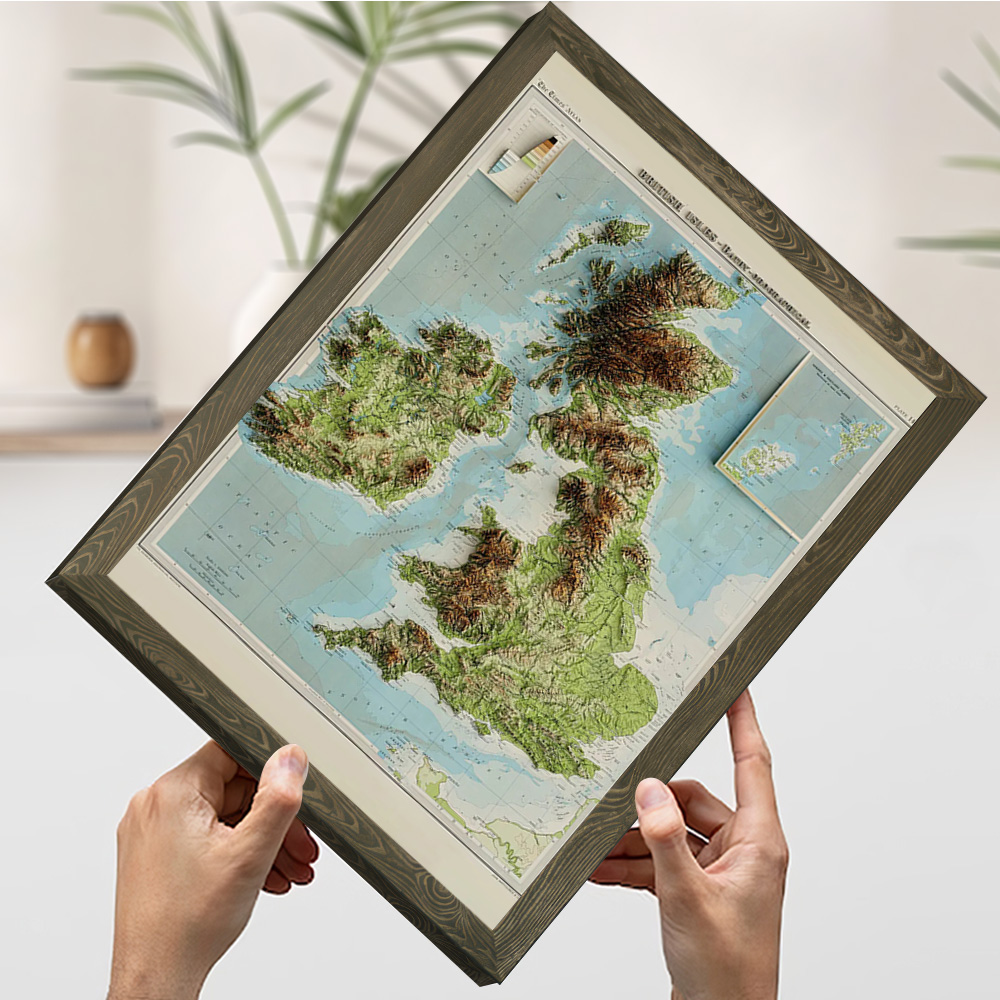 3D Relief Map of 1922 British  - 3D Printing Room review and price