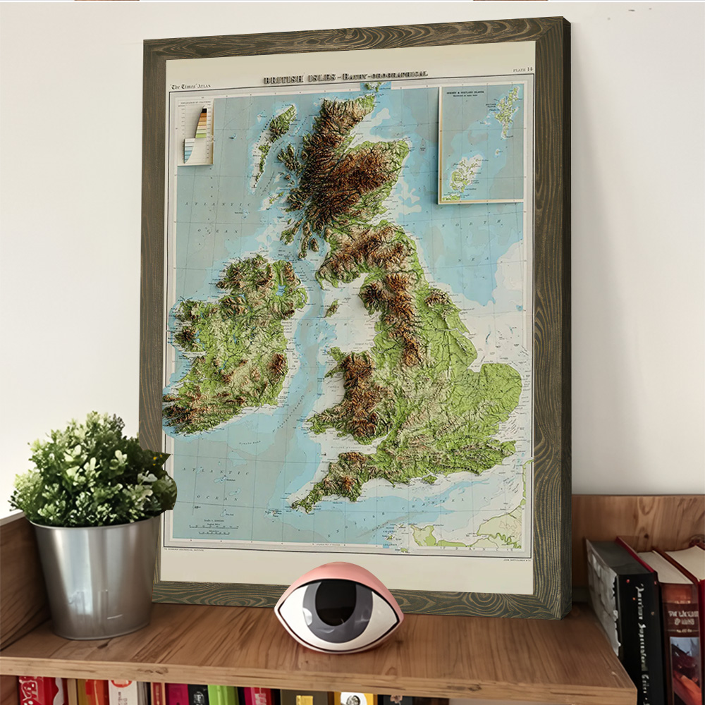 3D Relief Map of 1922 British  - 3D Printing Room review and price