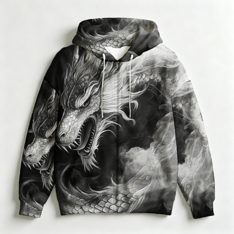 Men Zip Hooded Sweatshirt 3D A - 3D Printing Output review and price