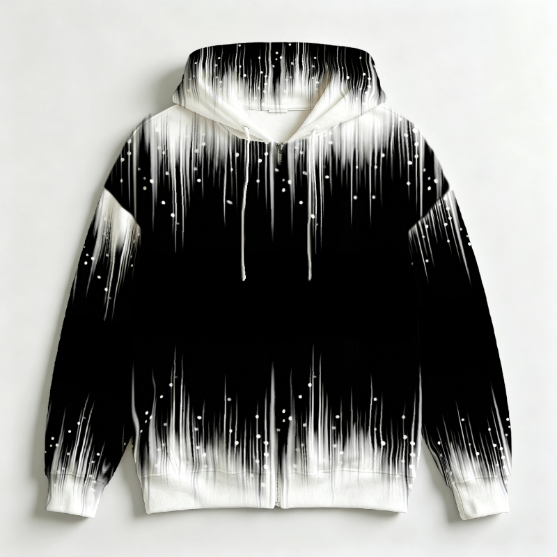Men Zip Up Hoodie 3D Gradient  - 3D Printing Output review and price