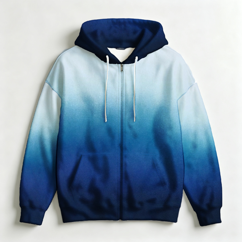 Men Zip Up Hoodie 3D Gradient  - 3D Printing Output review and price