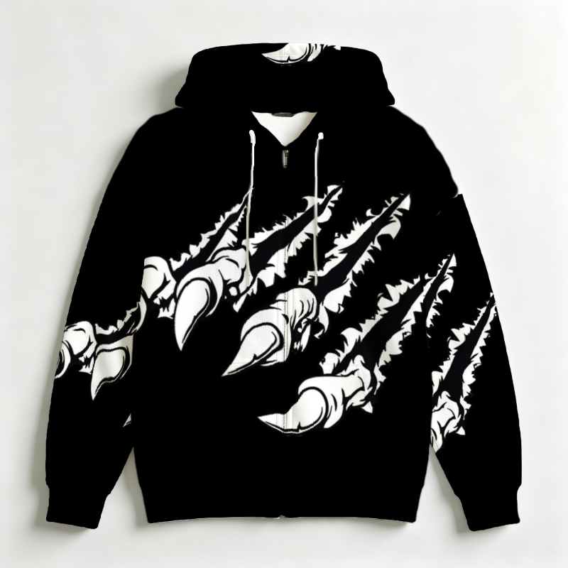Men Zip Hooded Sweatshirt 3D B - 3D Printing Output review and price