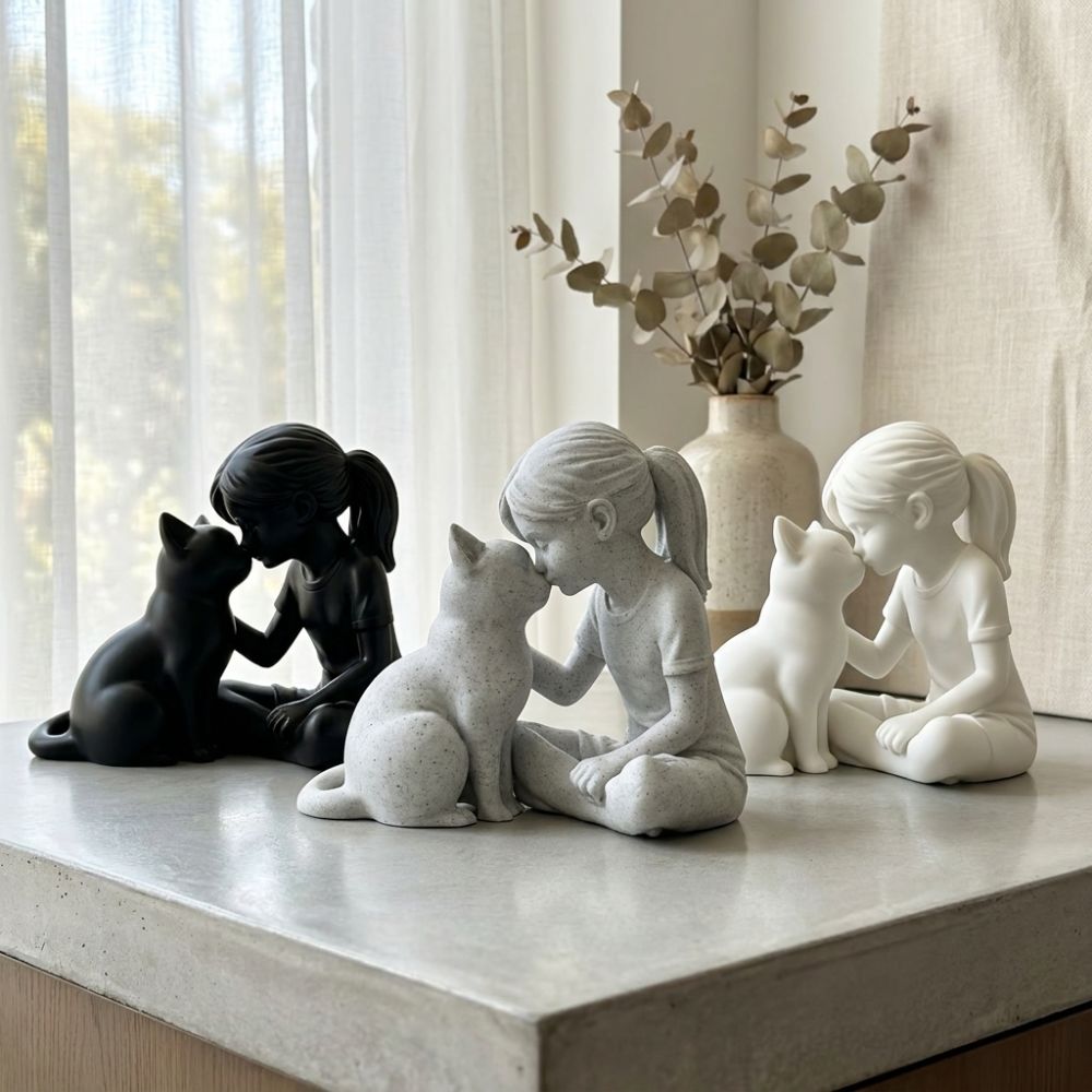 3D Printed Girl and Cat Sculpt - 3D Printing Mockup review and price