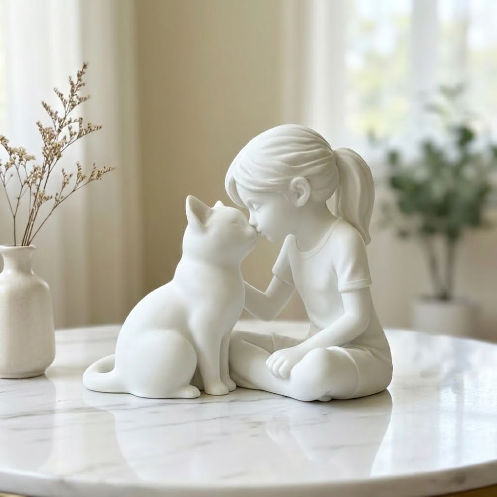 3D Printed Girl and Cat Sculpt - 3D Printing Mockup review and price