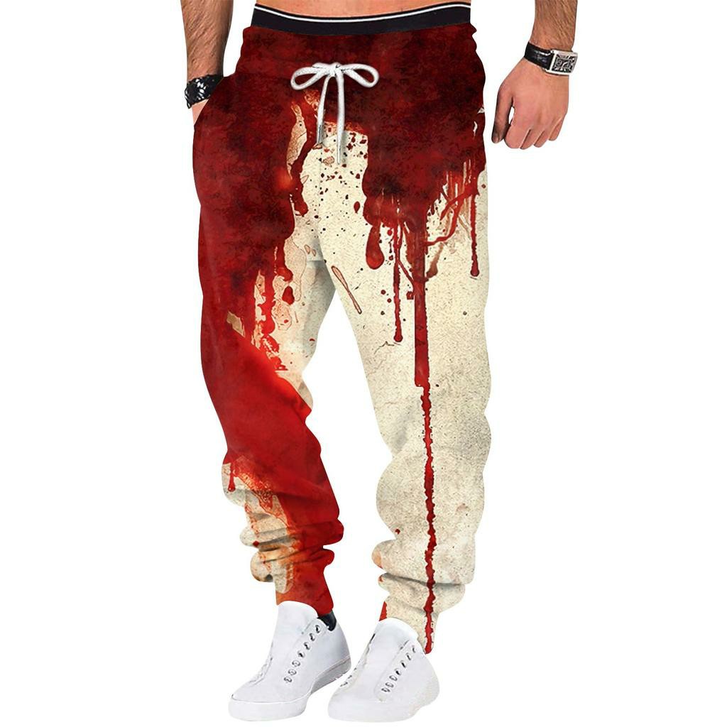 Men's 3D Halloween Bloodstain  - 3D Printing On Fabric review and price